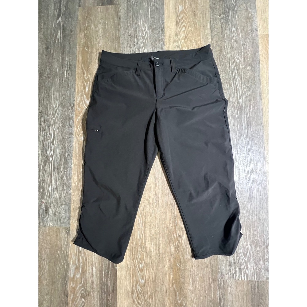 Eddie Bauer Capri Pants Women 10 Black Guide Pro Hiking Outdoor Utility